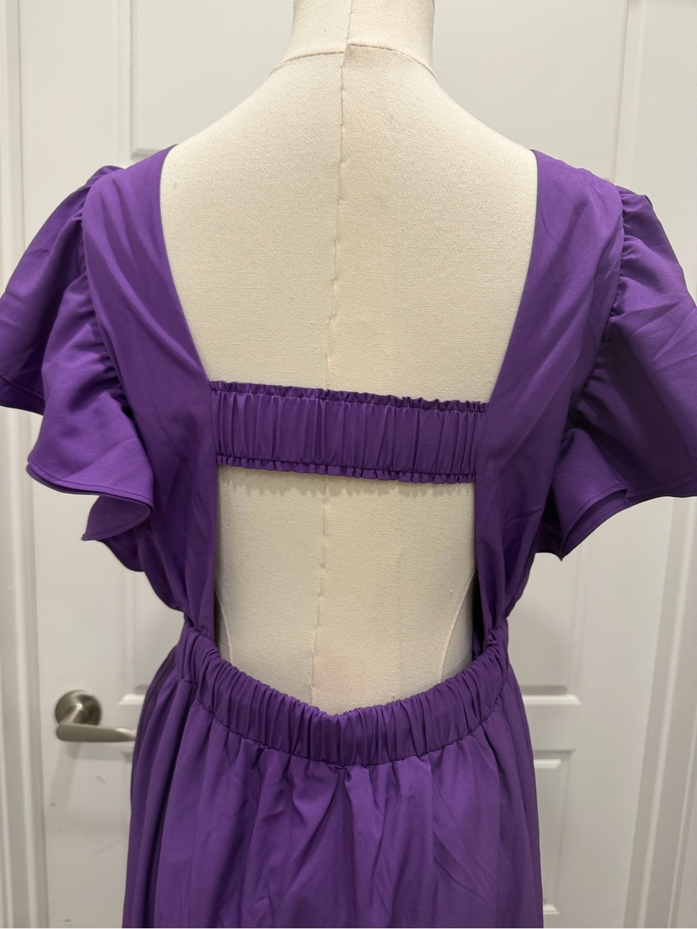 English Factory Women’s Purple Ruffle-Tiered Midi Dress - Picture 7 of 14